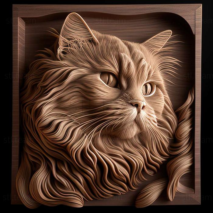 3D model Siberian cat (STL)